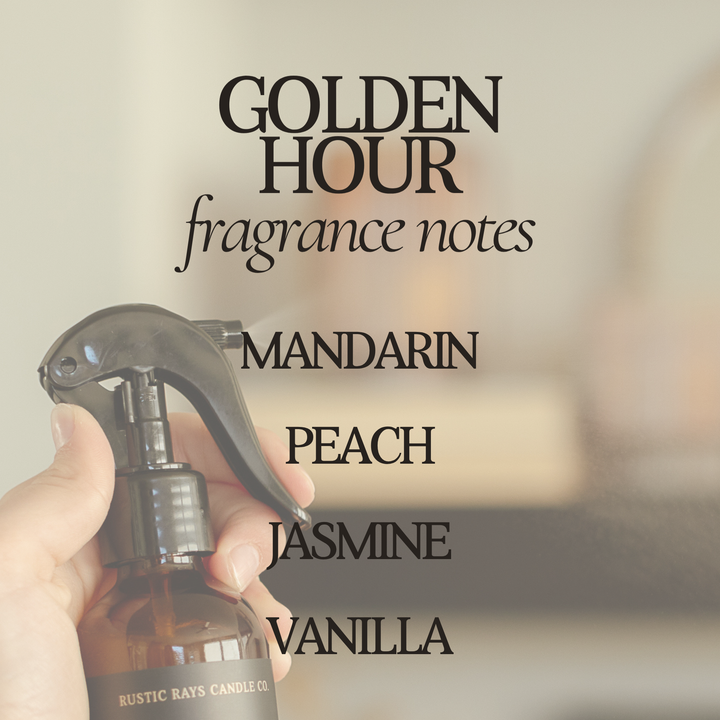 Golden Hour Room Spray - 4 oz Amber Glass Bottle
