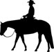 Western Pleaseure Horse & Man Reflective Decal