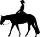 Western Pleasure Horse & Woman Reflective Decal
