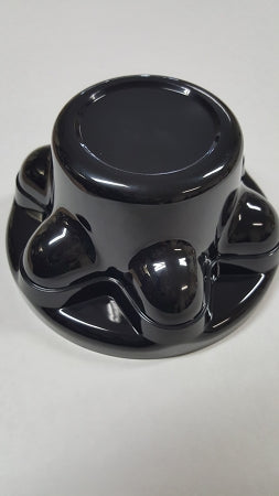 Snap-on Hub Cover, Black Plastic, 6 Lug