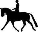 Dressage Horse Extended Trot Reflective Decal