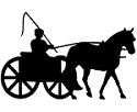Pleasure Horse Cart Driving Reflective Decal