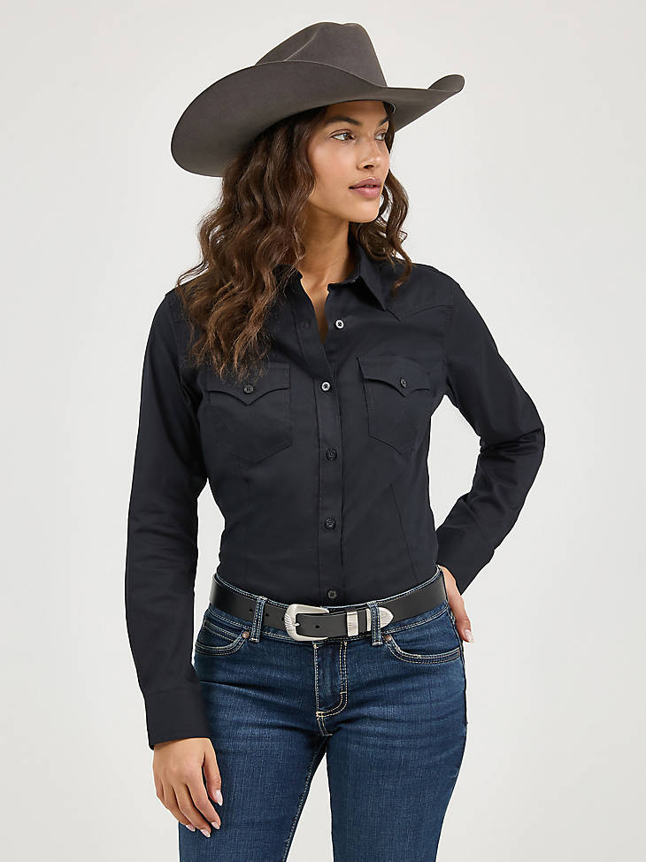 Wrangler Retro Long Sleeve Solid Shirt