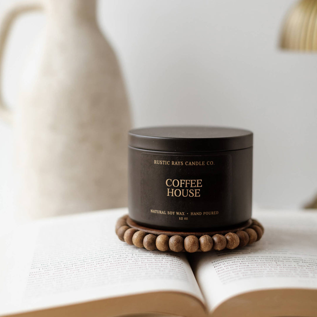 Coffee House 12 oz Soy Candle - Home Decor & Gifts