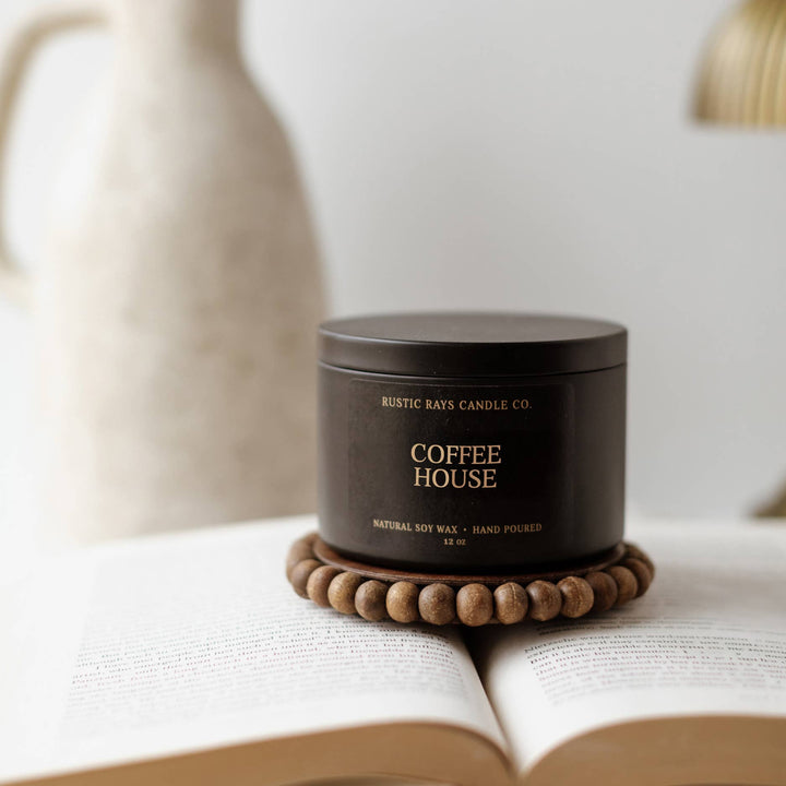 Coffee House 12 oz Soy Candle - Home Decor & Gifts