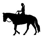 Trail Riding Horse & Woman Reflective Decal