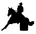 Barrel Racing Horse & Man Reflective Decal