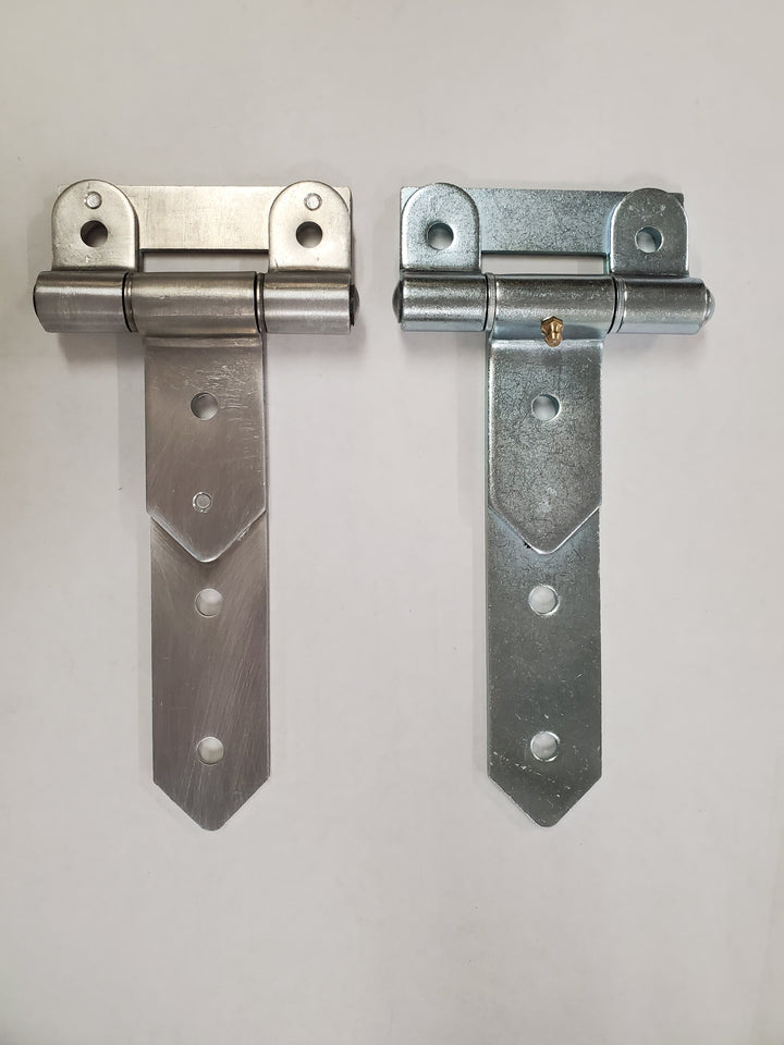 8" Strap Hinge, LH Aluminum, RH Steel/Zinc