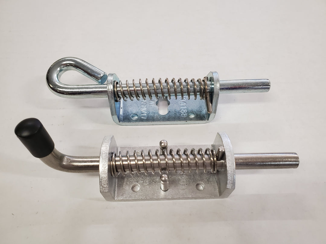 Spring-Loaded Pin Latches, in Steel/Zinc or Aluminum