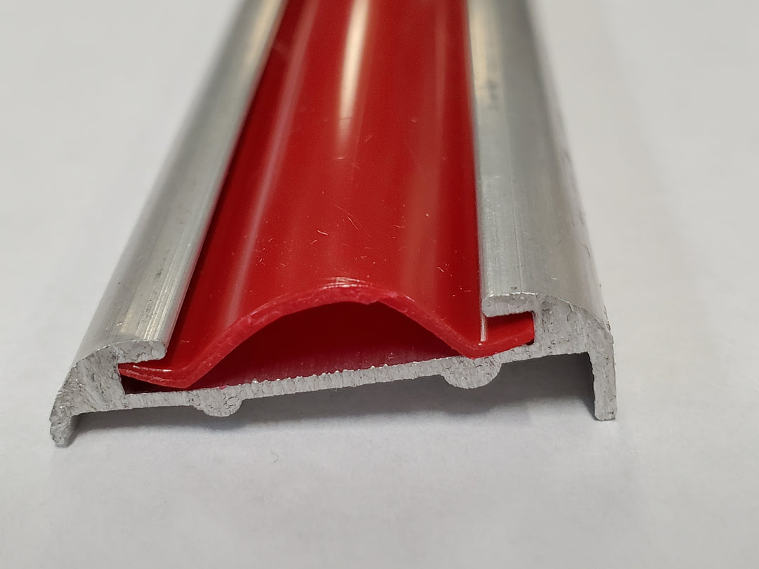 Vinyl Slot Molding Insert, Side View, Shown When Inserted on Uneven Lip Molding