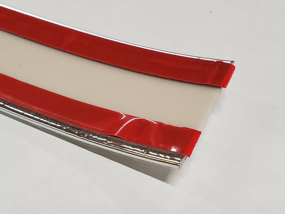 Decorative Chrome Trim, showing 3M peel & stick adhesive on back side