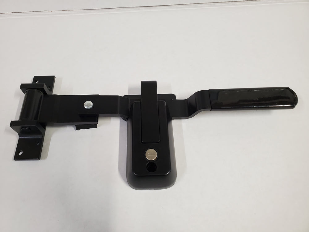 Cam Bar Latch w/ Pivot Hinge, Aluminum: Black shown with Black Keyed Cam Latch