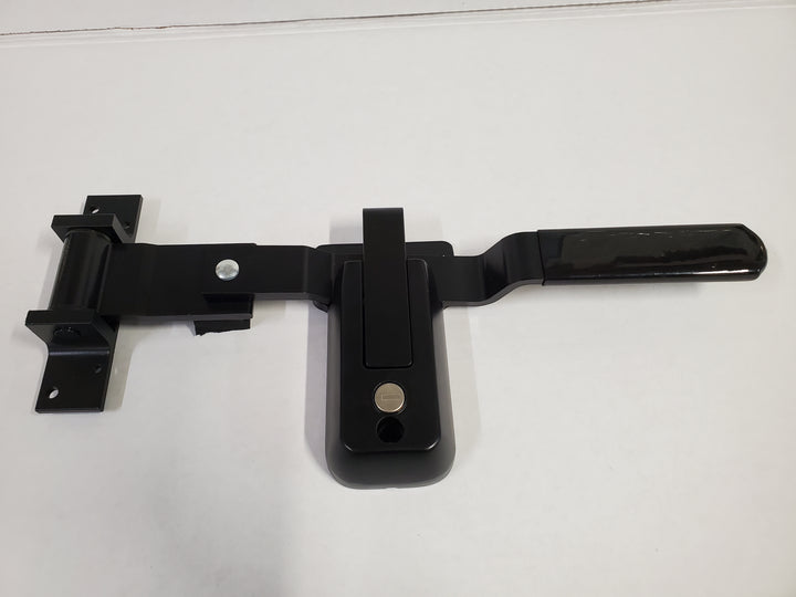 Cam Bar Latch w/ Pivot Hinge, Aluminum: Black shown with Black Keyed Cam Latch