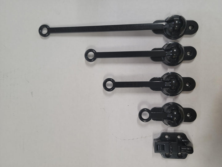 Door Holdback, Ball & Socket in 4 Lengths