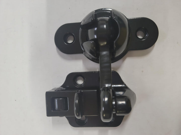 Ball & Socket Door Holdback, with Black E-Coat, 2"
