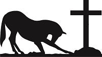 Horse At The Cross-Reflective Decal