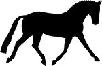 Warmblood Horse  Reflective Decal