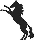 Rearing Horse Reflective Decal