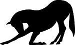 Bowing Horse Reflective Decal