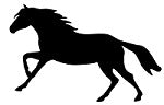 Running Horse Reflective Decal