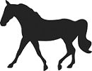 Fox Trotter Horse Reflective Decal