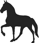 Light Shod Walking Horse Reflective Decal