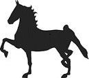 Saddlebred Horse Reflective Decal