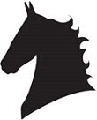 Show Horse's Head Reflective Decal