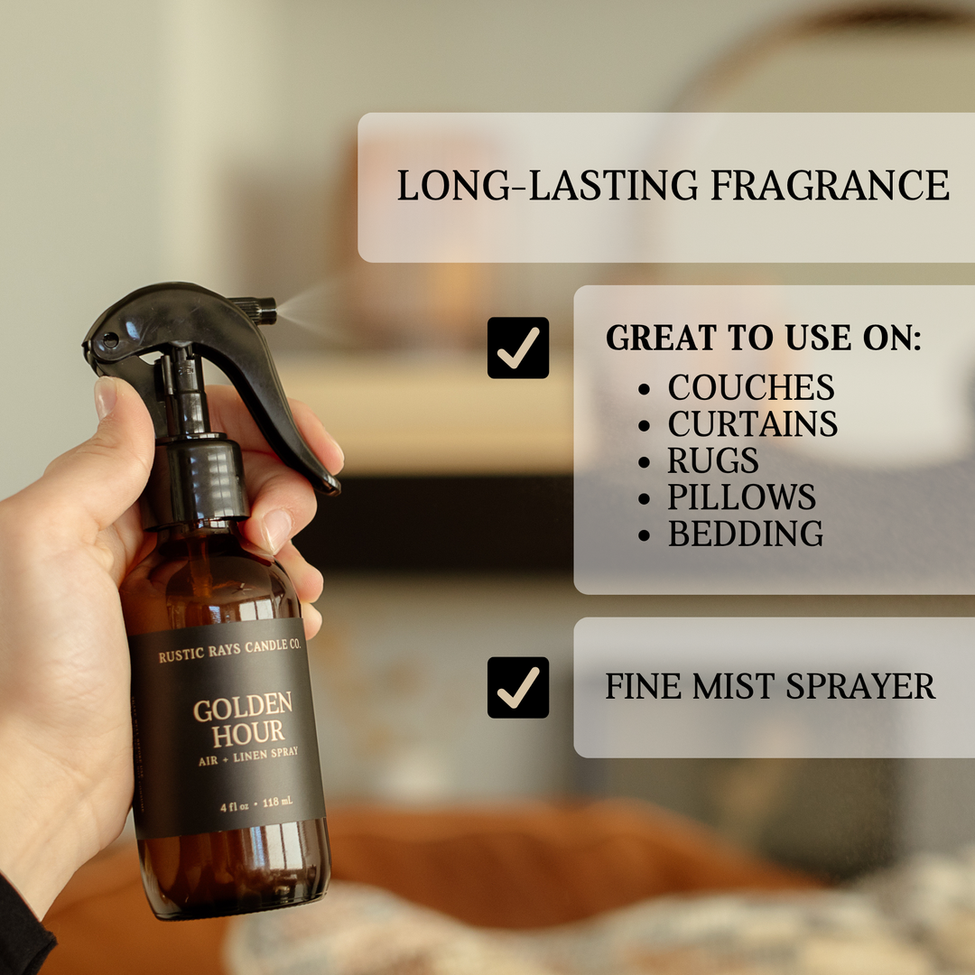 Golden Hour Room Spray - 4 oz Amber Glass Bottle