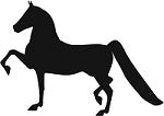 Morgan Trotting Horse Reflective Decal