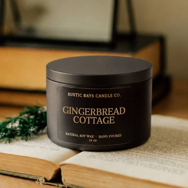 Gingerbread Cottage Soy Candle - Winter - Bakery - 12 oz