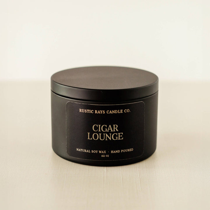 Cigar Lounge 12 oz Soy Candle - Home Decor & Fathers Day