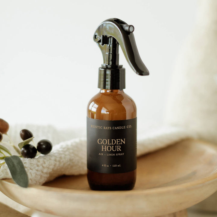 Golden Hour Room Spray - 4 oz Amber Glass Bottle