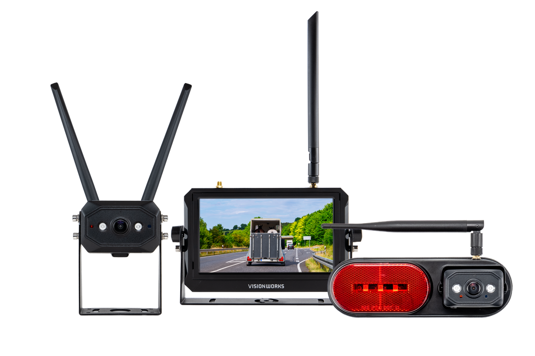 Visionworks Wireless Red LED Light Camera & 7-Inch Quad-View Monitor Kit