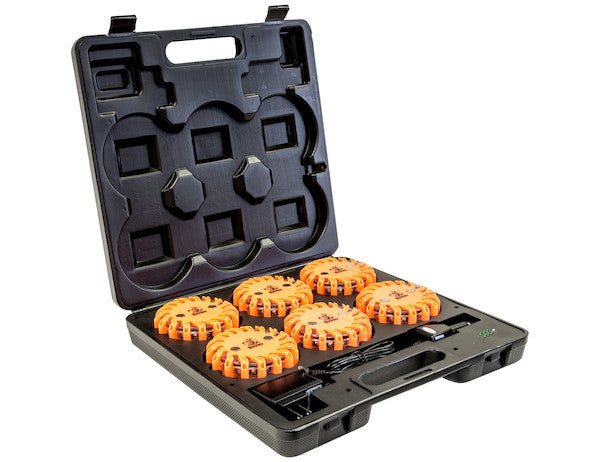 Set of 6 LED Flashing Road Flares /Rechargeable