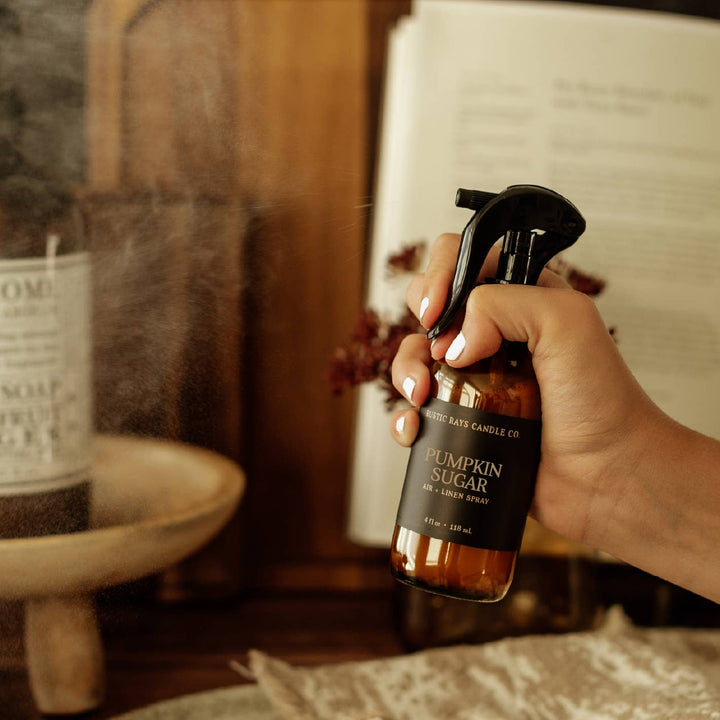 Pumpkin Sugar Fall Room Spray - 4 oz Amber Glass Bottle