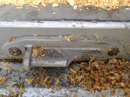 Cam Latch Keeper, Aluminum- shown typically broken