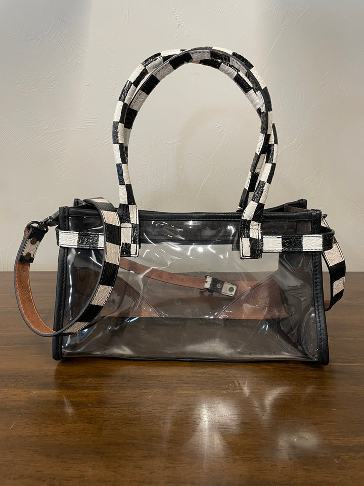 Clear Checkered Stadium Bag