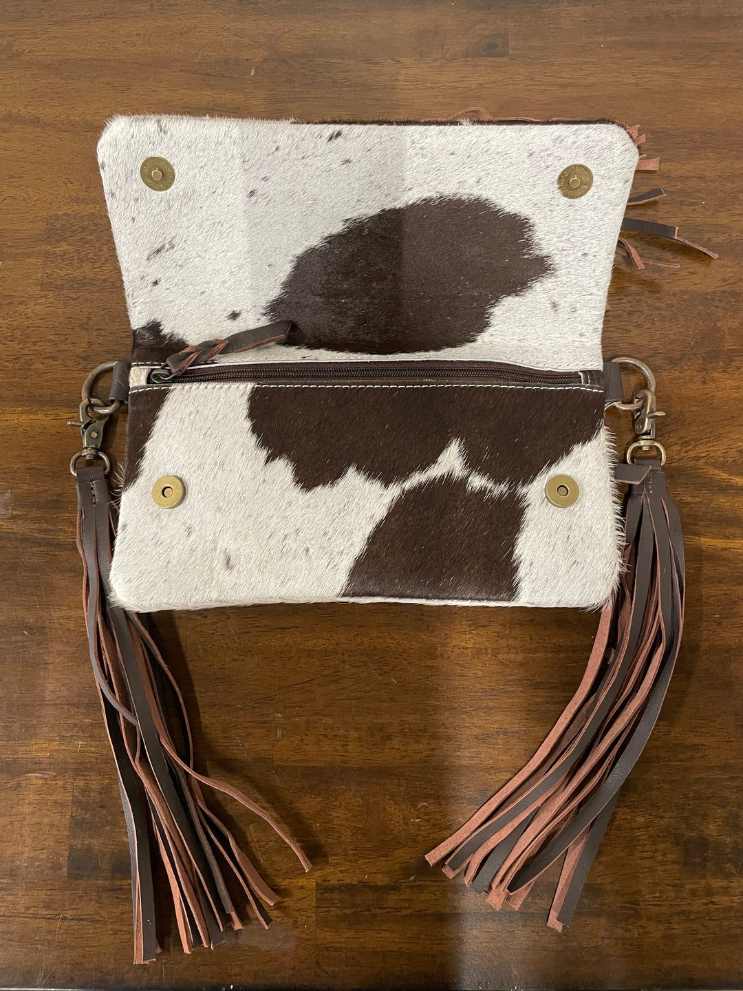 Cowhide Crossbody w/ Leather Patch 4 Aces