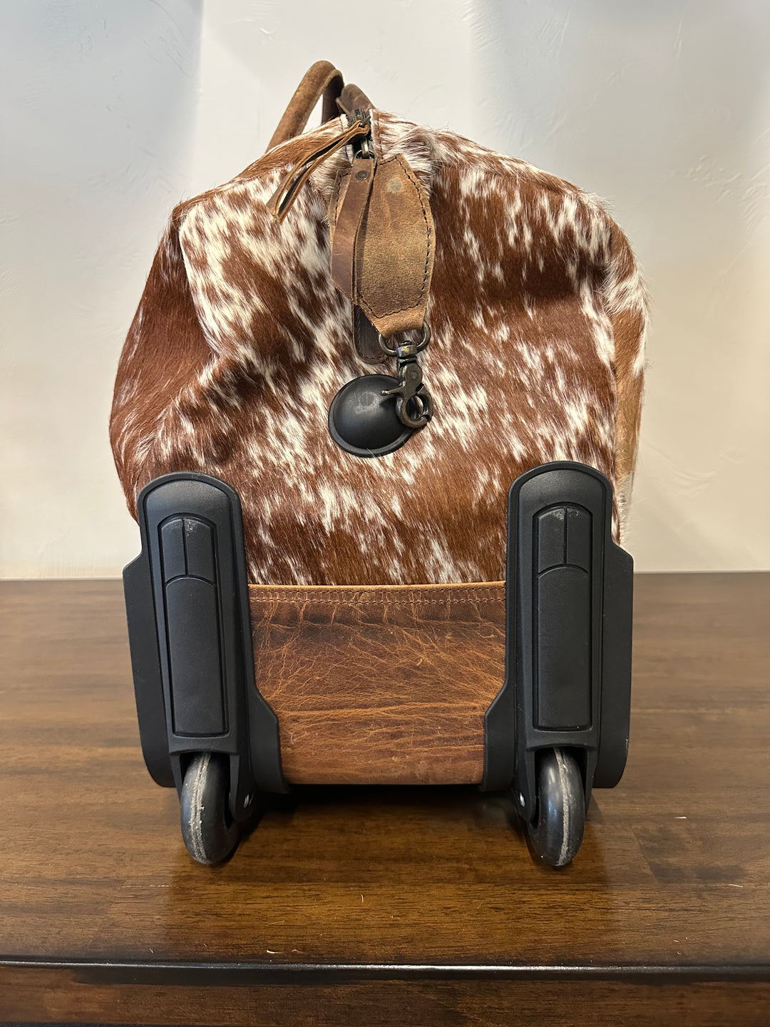 Cowhide Duffle Bag on Wheels