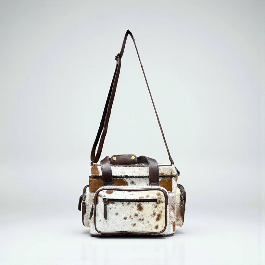 Rodeo-Ready Cowhide Lunch Bag