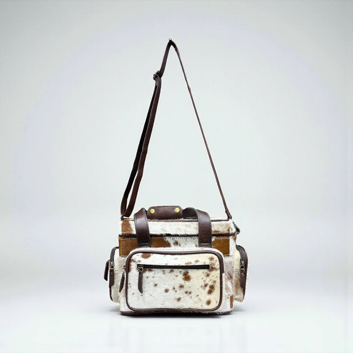 Rodeo-Ready Cowhide Lunch Bag
