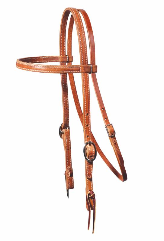 Doubled and Stitched Browband Headstall
