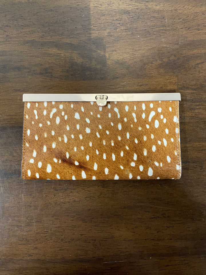 Women's Wallet- Tooled Leather/ Fawn Print