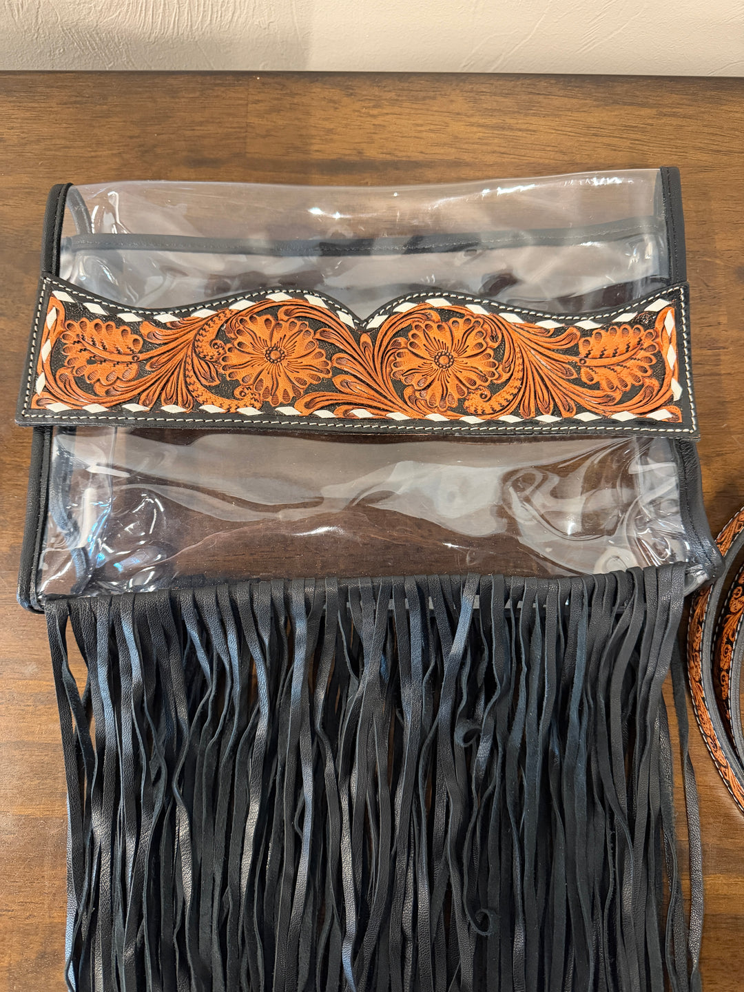 Clear Crossbody Stadium Bag - Black