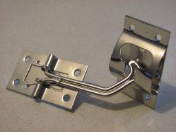 Positive Door Holder, in Stainless Steel w/Spring Hooks and/or Bracket Clips