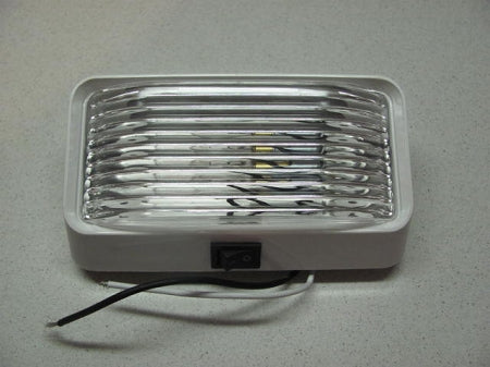 Porch Light with Switch,  White Housing