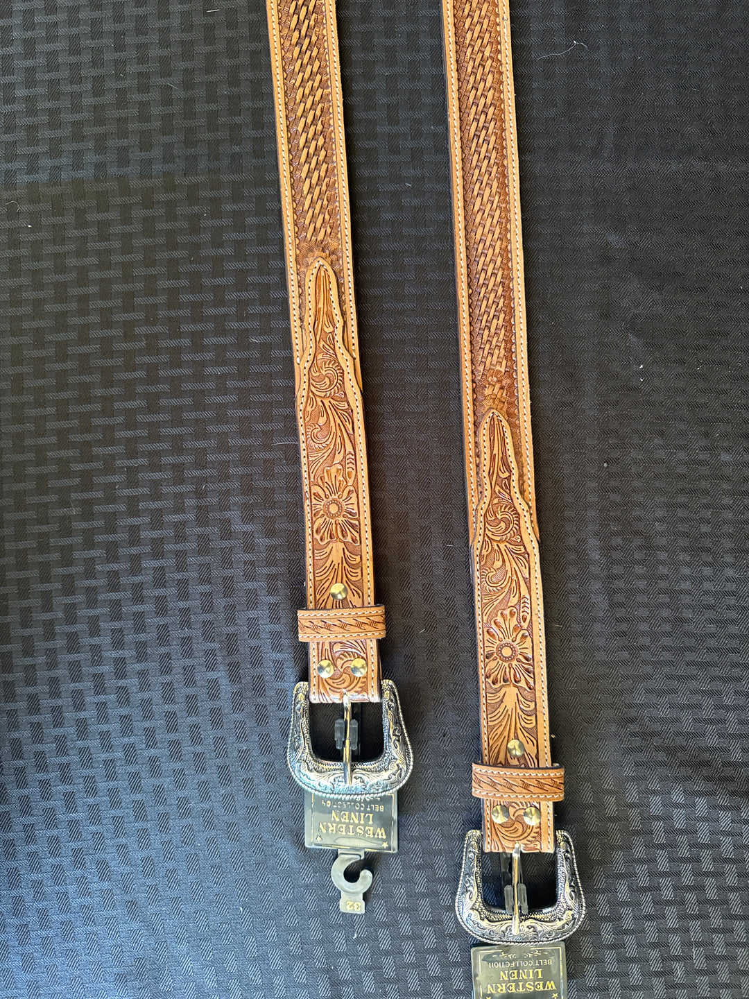 Tooled Leather Belt