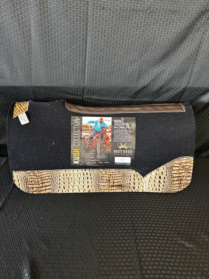Best Ever 30x30 3/4" Black w/ Ivory Chocolate Crocodile