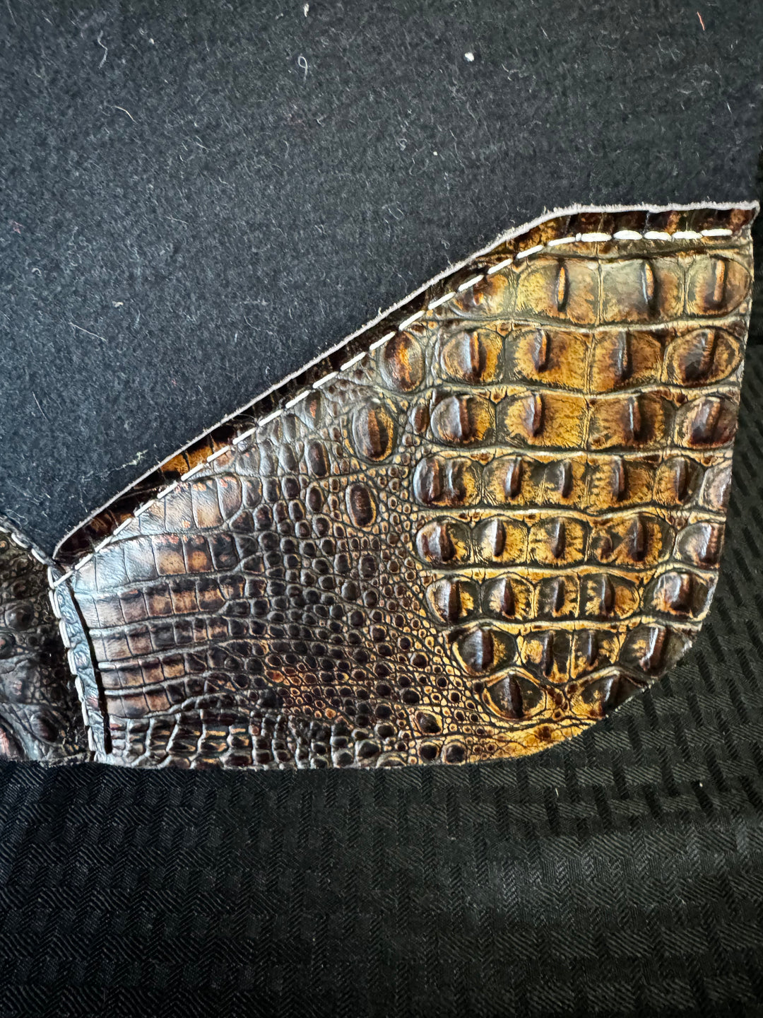 Best Ever 30x30 1" Black w/ Copper Brown Crocodile